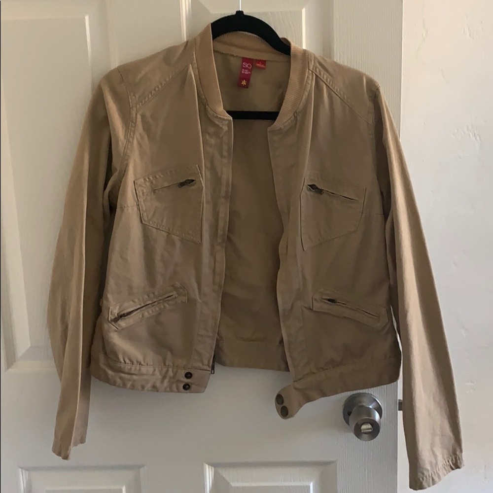 Tan biker jacket